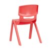 Flash Furniture Red Plastic Stackable School Chair with 13.25'' Seat Height, PK4 4-YU-YCX4-004-RED-GG